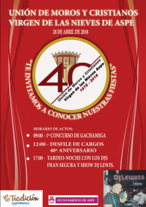 EVENTO 40º ANIVERSARIO – 28 de abril de 2018