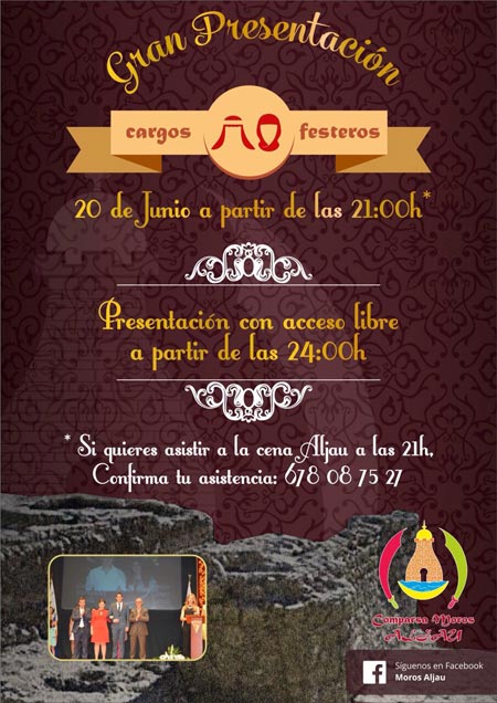 Presentación de cargos festeros Moros Aljau